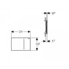 GEBERIT Kumanda Kapağı SIGMA70 MAT SİYAH 115.622.14.1