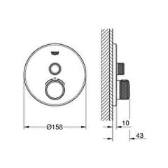 GROHE 24076000 GROHTHERM Termostatik Banyo/Duş Bataryası
