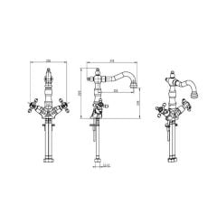 BOHEME Royal Crystal 272-Royal/CRST Uzun Lavabo bataryası