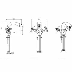 BOHEME Royal Crystal 291-Royal/CRST Lavabo bataryası