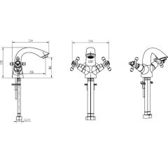 BOHEME Camelia 271-Camelia Lavabo bataryası