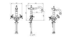 BOHEME Camelia 272-Camelia Uzun Lavabo Bataryası