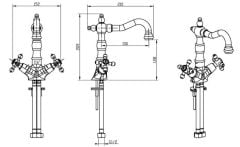BOHEME Camelia 292-Camelia Uzun Lavabo Bataryası