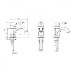 BOHEME Crystal 261-CRST Lavabo Bataryası