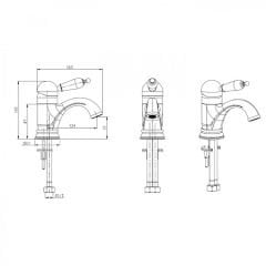 BOHEME Crystal 281-CRST Lavabo Bataryası