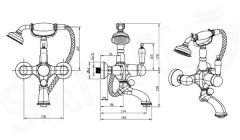 BOHEME Crystal 283-CRST Banyo Duş Bataryası El Duşu