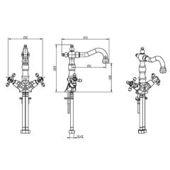 BOHEME Flora 272-FL Uzun Lavabo Bataryası