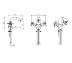 BOHEME Flora 291-FL Lavabo Bataryası