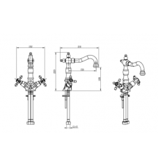 BOHEME Flora 292-FL Uzun Lavabo bataryası