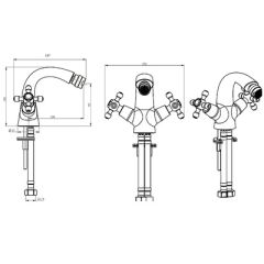 BOHEME Flora 296-FL Perletörlü Lavabo Bataryası