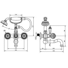 BOHEME Imperiale Presente  333 Banyo Bataryası El Duşu