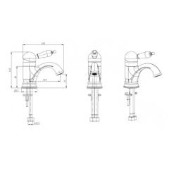 BOHEME Tradizionale Nero 241 Lavabo bataryası