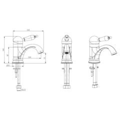 BOHEME Tradizionale Oro Lavabo Bataryası