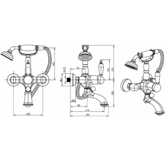 BOHEME Tradizionale Oro Banyo Bataryası El Duşu