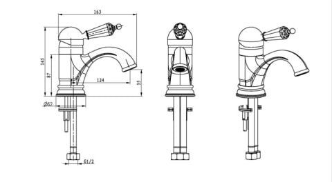 BOHEME Brilante Ripresa 341 Lavabo Bataryası