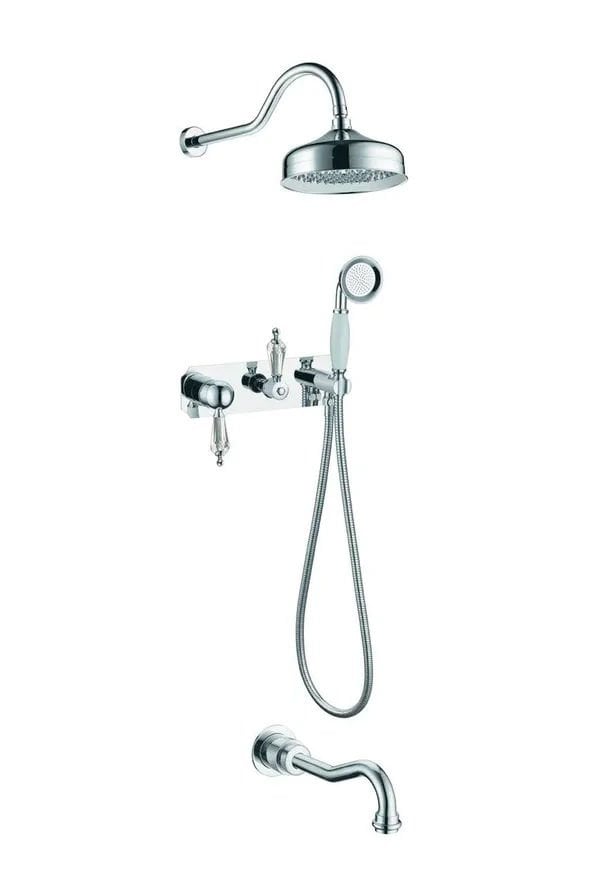 BOHEME Brilante Ripresa 348 Ankastre Banyo Duş Bataryası El Duşu Tepe Duşu (Gagalı)