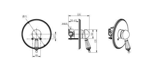 BOHEME Brilante Ripresa 345 Ankastre Banyo Stop Valf