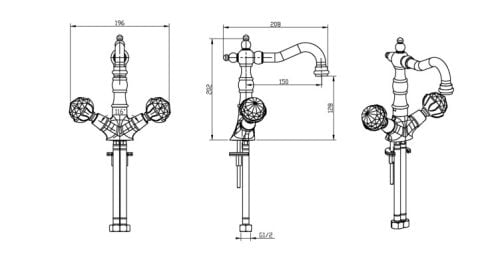 BOHEME Brilante Presente 352 Lavabo Bataryası