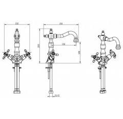 BOHEME Tradizionale Cromo Lavabo Bataryası