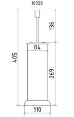 BOHEME Royale Crystal Tuvalet Fırçası 10928-GB