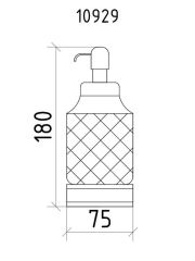 BOHEME Royal Crystal Cam Sıvı Sabunluk 10929-CRB