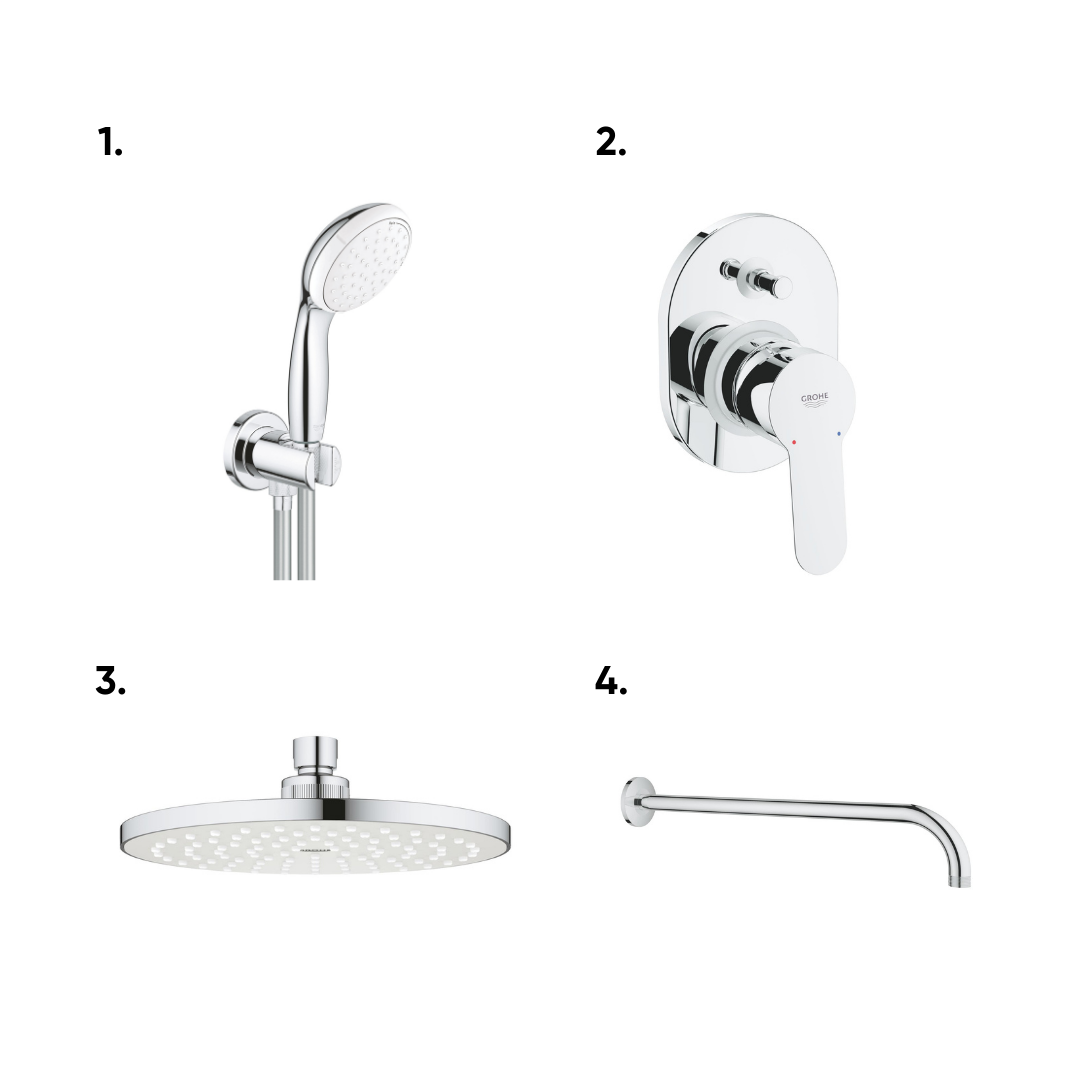 GROHE BAUEDGE ANKASTRE SET 1 29039000-27541001-27851000-26406001