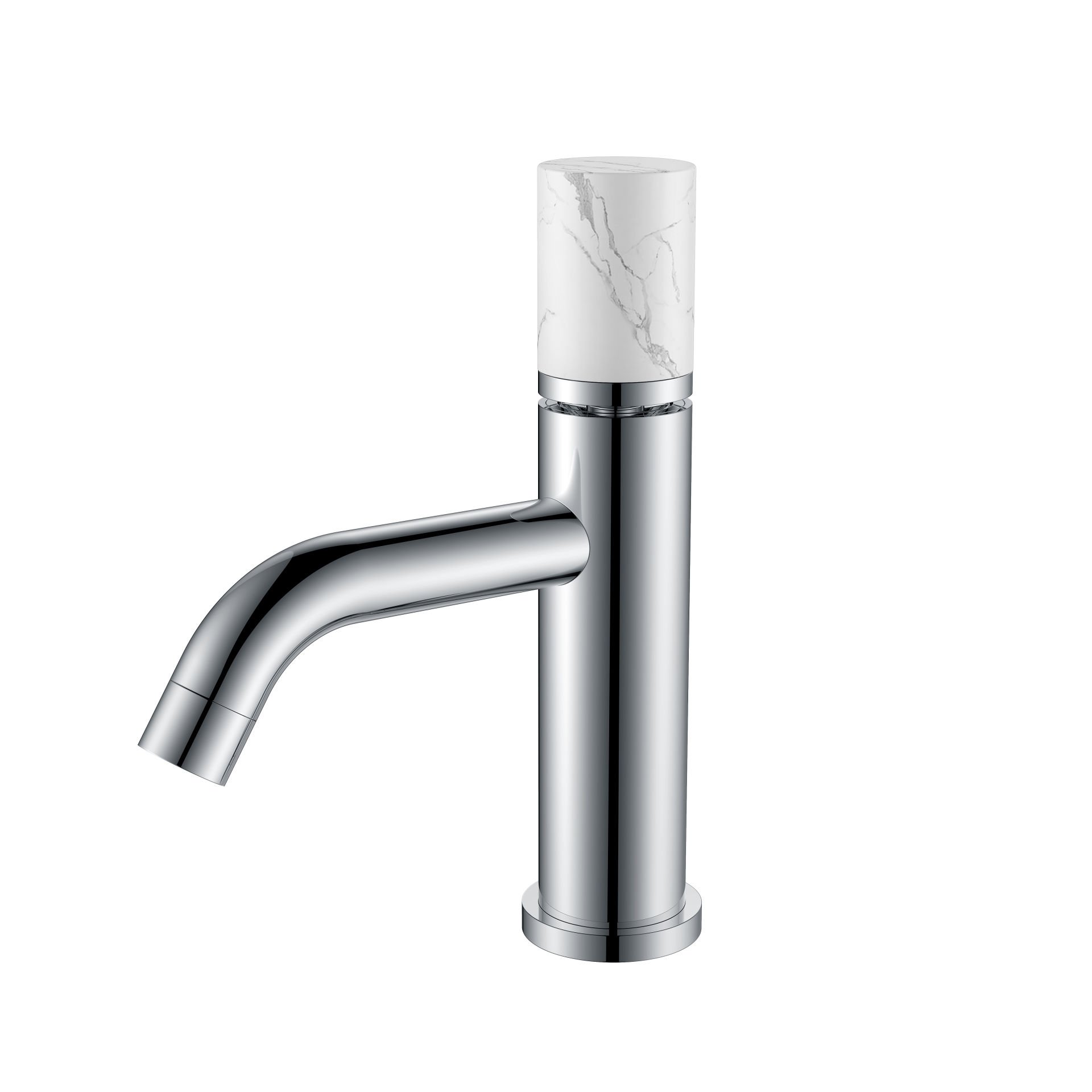 BOHEME Stick Marble Lavabo Bataryası 121-MR-W-CR
