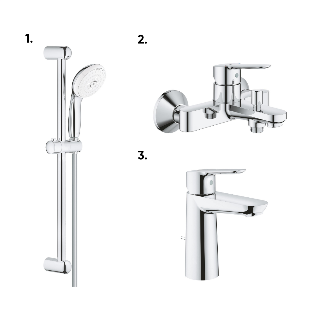 GROHE BAUEDGE SIVA ÜSTÜ SET 23605000-23758000-27644001