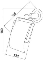 BOHEME Murano Crystal Kapalı Tuvalet Kağıt tutucu