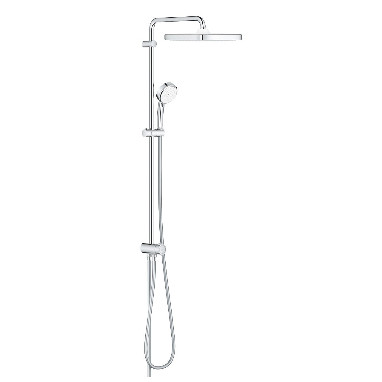 GROHE 26694000 Tempesta Cosmopolitan System 250 Cube Flex duş sistemi duvara monte yönlendirici ile (Kare Tepe Duşu)