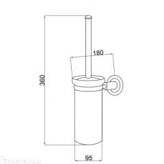 BOHEME Murano Crystal Cam Tuvalet Fırçası