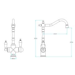 BOHEME Kitchen 111-MG Uzun Lavabo Bataryası