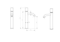 BOHEME Stick Marble Uzun Lavabo Bataryası 122-MR-B-G