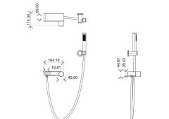BOHEME  Stick Diamond Banyo Bataryası El Duşlu 123-WCR