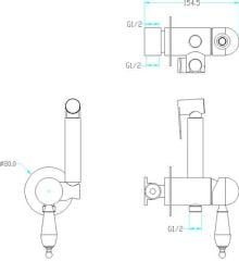 BOHEME Shower Set Sataf 435 Ankastre Shattaf