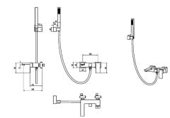 BOHEME Qubic Banyo Bataryası El Duşlu (Gagalı) 473-MW