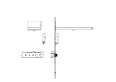 BOHEME Fusion Termostatlı Ankastre Banyo Bataryası El Duşu ve Tepe Duşlu 131-B