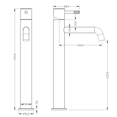 BOHEME Uno Uzun Lavabo Bataryası 462-MW