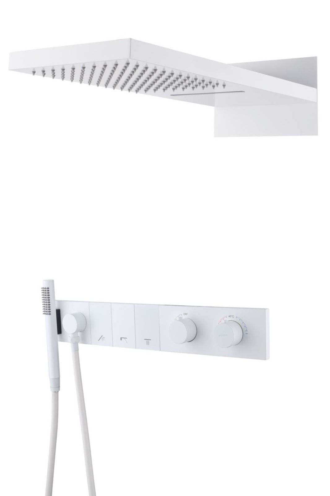BOHEME Zodiac Termostatlı Ankastre Banyo Bataryası El Duşu ve Tepe Duşlu 133-MW