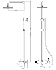 BOHEME Uno Banyo Bataryası El Duşlu ve Tepe Duşlu 468-MW
