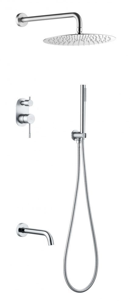 BOHEME Uno Ankastre Banyo Bataryası El  Duşu ve Tepe Duşlu Su Çıkış Uçlu 464-2-SGM