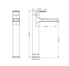 BOHEME Spectra Uzun Lavabo Bataryası 452-MW