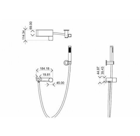 BOHEME  Stick Touch Banyo Bataryası El Duşlu 123-NB.2