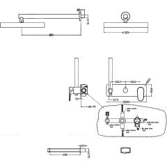 BOHEME Spectra Ankastre Banyo Bataryası El Duşu ve Yuvarlak Tepe Duşlu (Gagalı) 454-2-MW