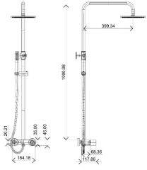 BOHEME Stick Touch Banyo Bataryası El Duşlu ve Tepe Duşlu 128-MG.2