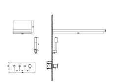 BOHEME Fusion Ankastre Banyo Bataryası El Duşu ve Tepe Duşlu 130-CB