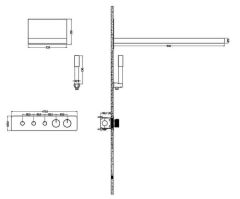 BOHEME Fusion Termostatlı Ankastre Banyo Bataryası El Duşu ve Tepe Duşlu 131-B