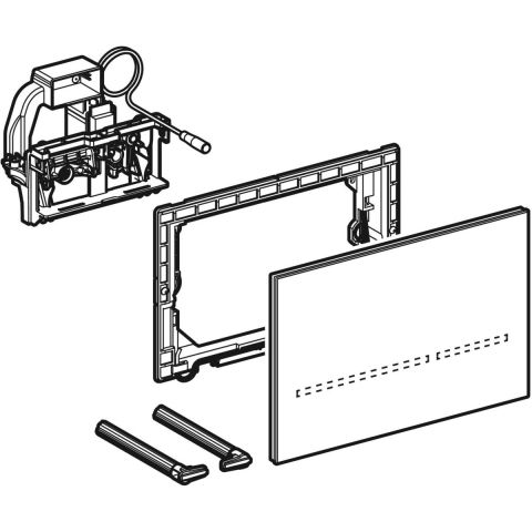 GEBERIT Kumanda Kapağı, 8cm için SIGMA80 FÜME/REFLEKTİF CAM 116.092.SM.6