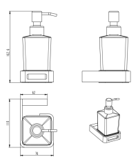 BOHEME  Q Aksesuar Cam Sıvı Sabunluk