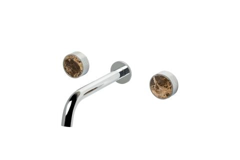 BOHEME Prestige Ankastre Mermer Ankastre 3 Delikli Lavabo Bataryası 152-2-B-EMP